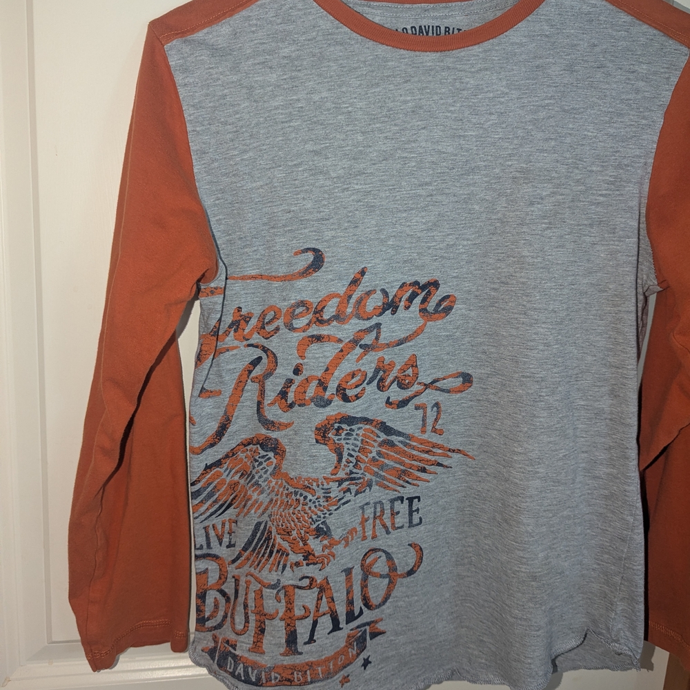 Bundle 4 Items Boys Lg Buffalo David Bitton Freedom Riders Long Sleeve T